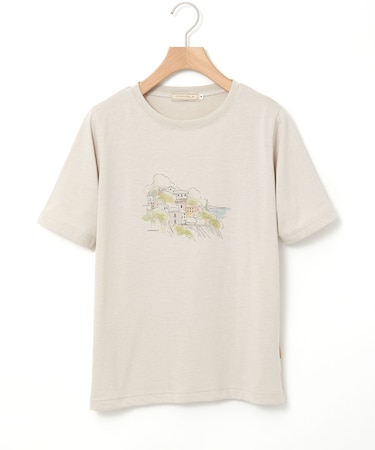 水彩調 プリント Tシャツ【吸汗速乾】