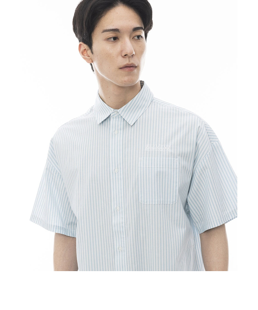 【OUTLET】ELEMENT メンズ BIG SKATE STRIPE SS 半袖シャツ BLU 【2024年夏モデル】