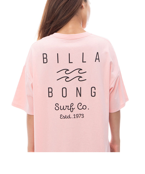【OUTLET】BILLABONG レディース SOFT CLEAN LOGO LOOSE TEE Ｔシャツ 【2024年春夏モデル】