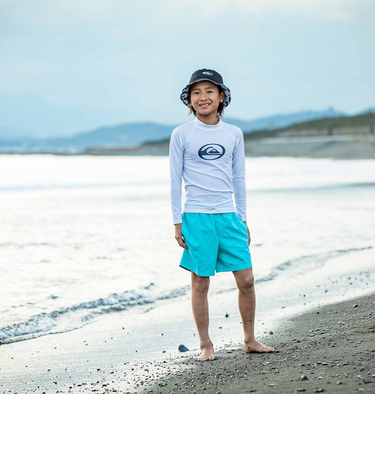 【OUTLET】Quiksilver SATURN LR YOUTH キッズ ラッシュガード 長袖