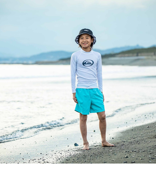 【OUTLET】Quiksilver SATURN LR YOUTH キッズ ラッシュガード 長袖