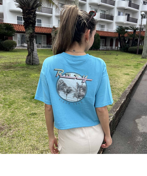 【ROXY ロキシー 公式通販】ロキシー(ROXY)【OUTLET】Roxy BAJA CALI ウィメンズ 半袖Tシャツ 丈短め バックプリント