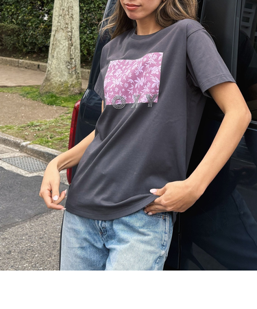 【OUTLET】Roxy HOT SUMMER ウィメンズ 半袖Tシャツ ボックスプリント スタッズロゴ 接触冷感