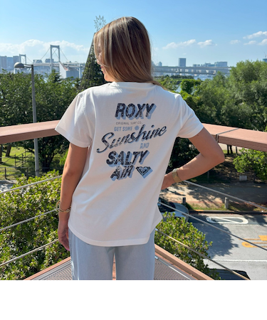 【OUTLET】Roxy GET SOME SUNSHINE ウィメンズ 半袖Tシャツ 接触冷感 バックプリント