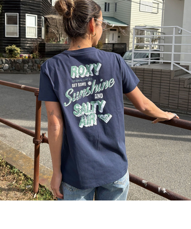 【OUTLET】Roxy GET SOME SUNSHINE ウィメンズ 半袖Tシャツ 接触冷感 バックプリント