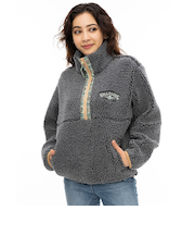 【OUTLET】BILLABONG レディース HORIZON MOCK NECK ボアフリース ジャケット CHR 【2024年秋冬モデル】