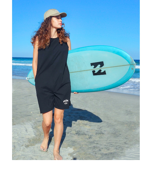 【OUTLET】BILLABONG レディース RASH WOVEN SALOPETTE SHORT ラッシュショートサロペット  【2025年夏モデル】