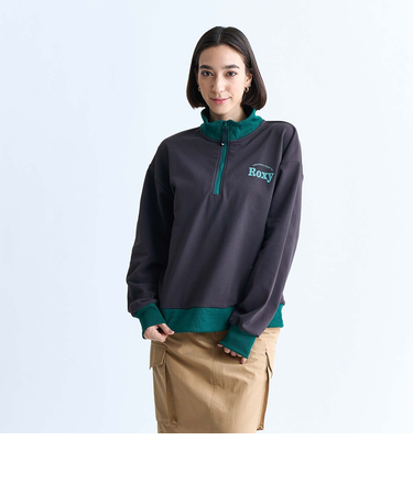 【ROXY ロキシー 公式通販】ロキシー（ROXY）【OUTLET】Roxy 速乾 UVカット ハーフジップ スウェット KEEP IT REAL STAND