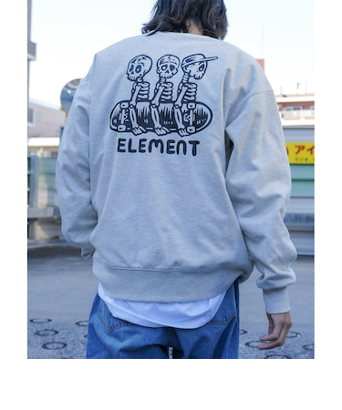 【OUTLET】ELEMENT メンズ TIMBER 3 CREW WR トレーナー WHH 【2024年秋冬モデル】