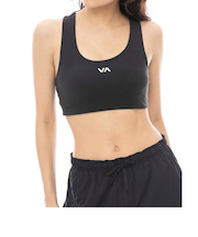 【OUTLET】RVCA SPORT レディース VA ESSENTIAL MID BRA アクティブウェア BLK 【2024年秋冬モデル】
