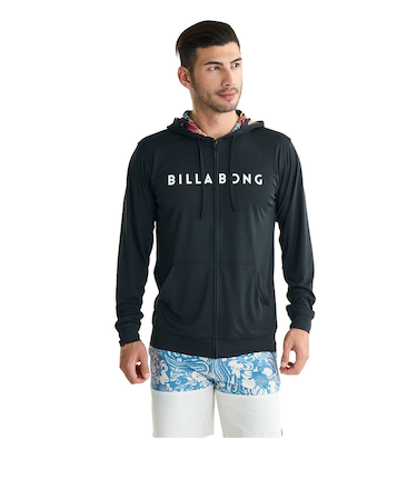 【OUTLET】BILLABONG メンズ RASH ZIP HOOD ジップラッシュガード 【2025年夏モデル】