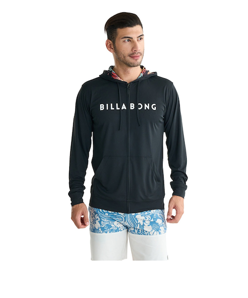 【OUTLET】BILLABONG メンズ RASH ZIP HOOD ジップラッシュガード 【2025年夏モデル】