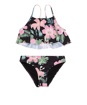 【ROXY ロキシー 公式通販】ロキシー（ROXY）【OUTLET】Roxy SHADOW FLORAL FLUTTER SET キッズ ビキニセット