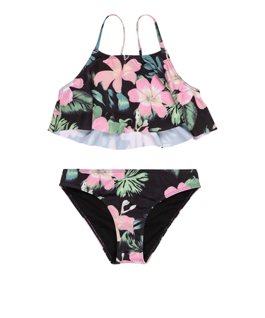 【ROXY ロキシー 公式通販】ロキシー（ROXY）【OUTLET】Roxy SHADOW FLORAL FLUTTER SET キッズ ビキニセット