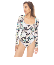【OUTLET】BILLABONG レディース SHADOW TROPIC BODYSUIT 長袖ワンピースラッシュガード 【2025年春夏モデル】