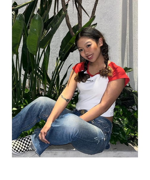 【OUTLET】RVCA レディース MINI RVCA BABY RAGLAN ST Tシャツ 【2025年夏モデル】