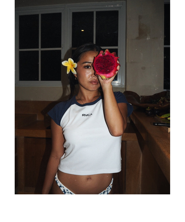 【OUTLET】RVCA レディース MINI RVCA BABY RAGLAN ST Tシャツ 【2025年夏モデル】