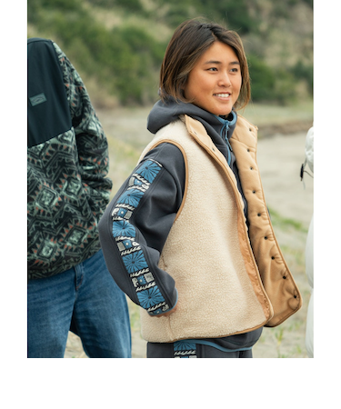 【OUTLET】BILLABONG レディース HIKE UP VEST ボアベスト TGB0 【2024年秋冬モデル】
