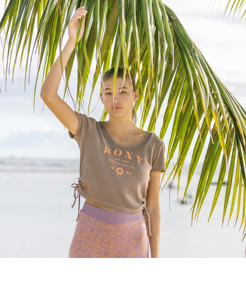 【ROXY ロキシー 公式通販】ロキシー(ROXY)【OUTLET】Roxy ON THE BEACH TEE リブ素材 Tシャツ