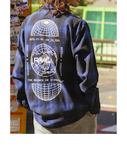 【OUTLET】RVCA メンズ GLOBAL COMESTIC SHIRTS 長袖シャツ BLU 【2024年秋冬モデル】