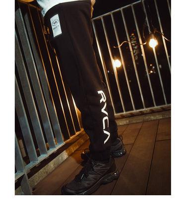 【OUTLET】RVCA メンズ SLIM SWEATPANTS セットアップボトムス BLK 【2024年冬モデル】
