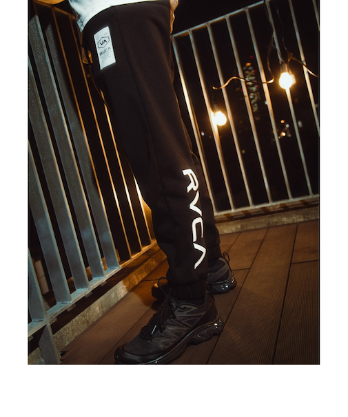 【OUTLET】RVCA メンズ SLIM SWEATPANTS セットアップボトムス BLK 【2024年冬モデル】