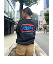 【OUTLET】RVCA レディース STATION TRACK CREW トレーナー PTK 【2024年秋冬モデル】