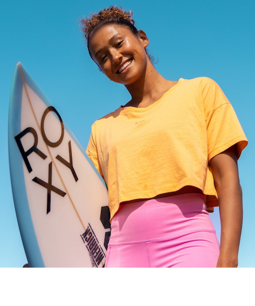 【OUTLET】【直営店限定】Roxy オーガニックコットン Tシャツ ESSENTIAL ENERGY CROP TEE