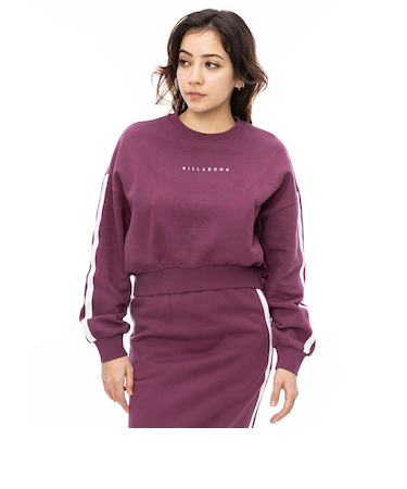 【OUTLET】BILLABONG レディース SLEEVE LINE SWEAT セットアップ トレーナー MQM0 【2024年秋冬モデル】