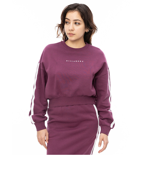 【OUTLET】BILLABONG レディース SLEEVE LINE SWEAT セットアップ トレーナー MQM0 【2024年秋冬モデル】