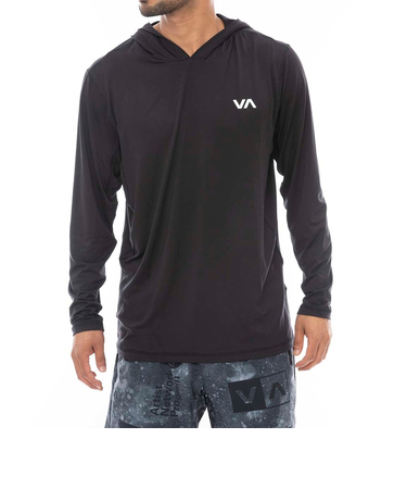 【OUTLET】RVCA SPORT メンズ SPORT VENT LS HOOD パーカー BLK 【2024年秋冬モデル】