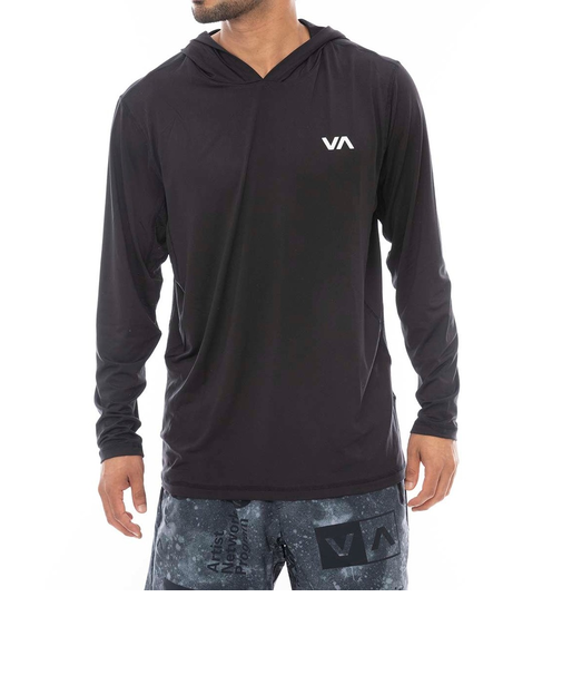 【OUTLET】RVCA SPORT メンズ SPORT VENT LS HOOD パーカー BLK 【2024年秋冬モデル】