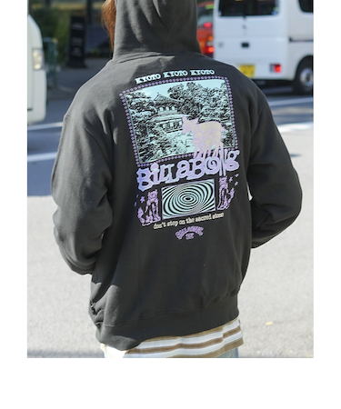 【OUTLET】BILLABONG メンズ DESTINATION KYOTO パーカー BLK 【2024年秋冬モデル】