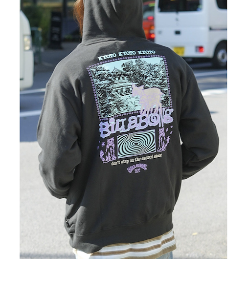 【OUTLET】BILLABONG メンズ DESTINATION KYOTO パーカー BLK 【2024年秋冬モデル】