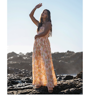 【OUTLET】BILLABONG レディース WARMER DAYS ロングワンピース 【2024年夏モデル】