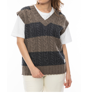 【OUTLET】RVCA レディース CHEFS KISS SWEATER V セーター BLK 【2024年秋冬モデル】