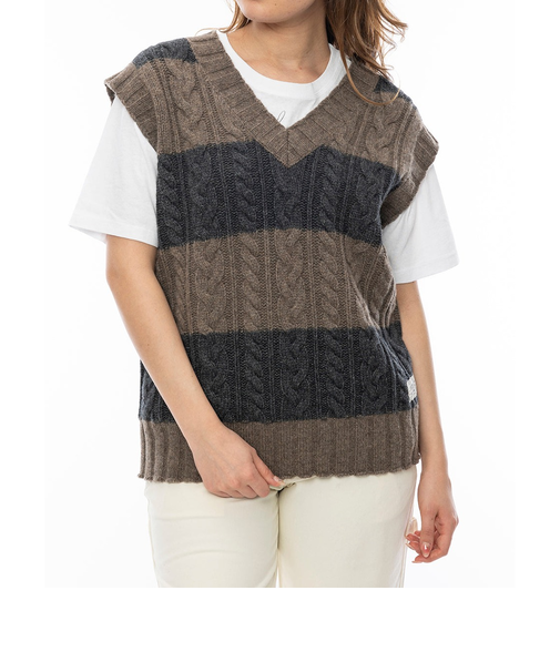 【OUTLET】RVCA レディース CHEFS KISS SWEATER V セーター BLK 【2024年秋冬モデル】