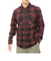 【OUTLET】RVCA メンズ DAYSHIFT FLANNEL LS 長袖シャツ RDE 【2024年秋冬モデル】