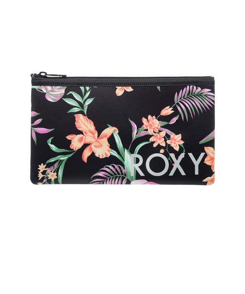 【OUTLET】【オンラインストア・直営店限定】Roxy BEACH COMPANION ウィメンズ BLACK ボタニカル柄 ポーチ 小物入れ