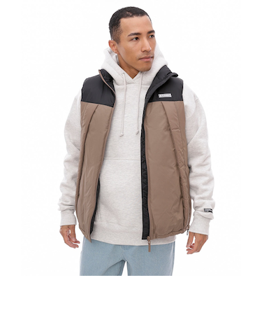 【OUTLET】ELEMENT メンズ BIGGIE PUFFY VEST ベスト BEG 【2024年秋冬モデル】