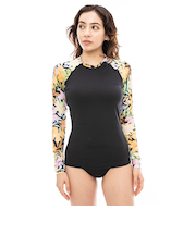 【OUTLET】BILLABONG レディース MAS ALOHA LS RG ラッシュガード 【2024年夏モデル】