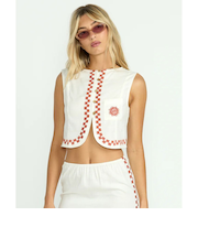 【OUTLET】BILLABONG レディース 【CRYSTAL TIDES】 SECRET COVE WVN TOP 半袖シャツ 【2025年夏モデル】