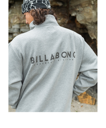 【OUTLET】BILLABONG メンズ WAVE LAYER HALF ZIP スウェットジャケット GRH 【2024年秋冬モデル】