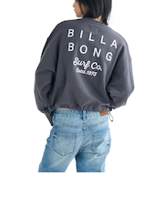 【OUTLET】BILLABONG レディース CLEAN LOGO SWEAT CREW トレーナー 【2025年春夏モデル】