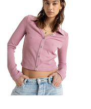 【ROXY ロキシー 公式通販】ロキシー（ROXY）【OUTLET】Roxy PETAL BLIZZARD CARDIGAN リブニットトップス