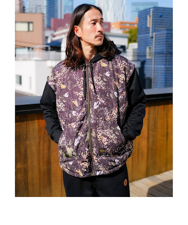 【OUTLET】RVCA メンズ GRANT PUFFER REVERSIBLE ZIP HD パーカー BLK 【2024年冬モデル】