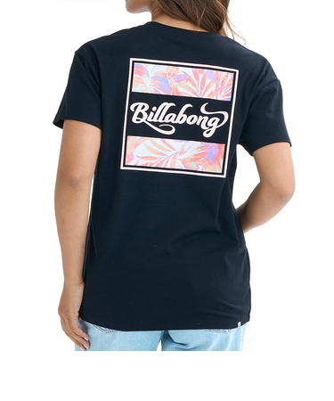 【OUTLET】BILLABONG レディース SQUARE LOGO BOY FIT TEE Tシャツ 【BOY FIT】【2025年夏モデル】