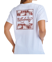 【OUTLET】BILLABONG レディース SQUARE LOGO BOY FIT TEE Tシャツ 【BOY FIT】【2025年夏モデル】