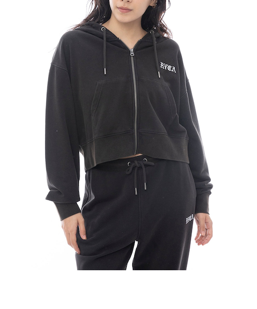 【OUTLET】RVCA レディース RVCA CROPPED ZIP HOODIE パーカー 【2025年春夏モデル】