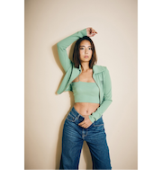 【ROXY ロキシー 公式通販】ロキシー（ROXY）【OUTLET】Roxy BEAR HUG ダブルジップカーディガン キャミソールセット